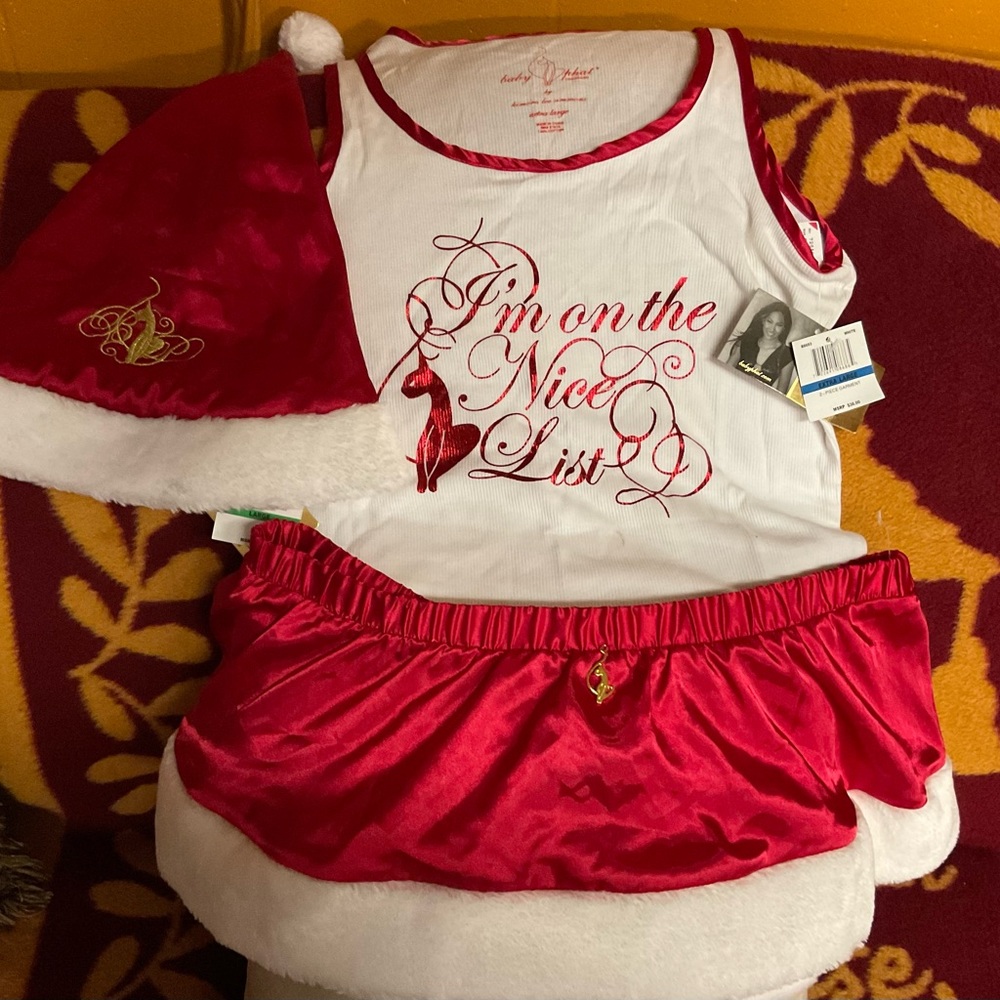 Baby Phat 3 piece Christmas lingerie outfit